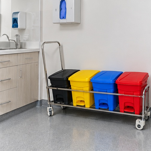 Dustbin Trolley represented in Patient Care Areas