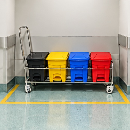 Dustbin Trolley represented in Treatment Rooms