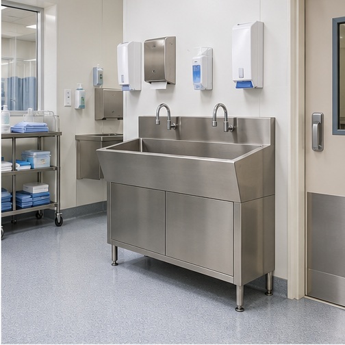Scrub Station represented in Operating Theatre Scrub Areas
