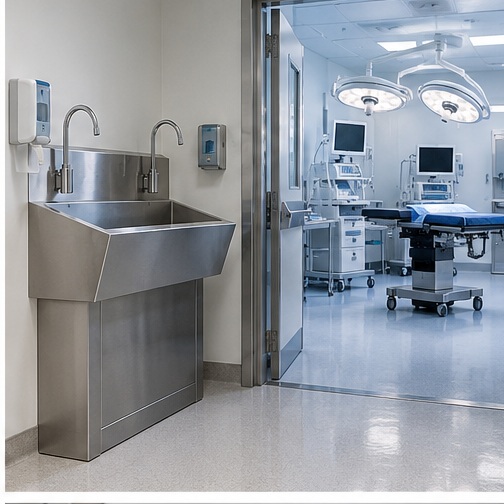 Scrub Station represented in Clinical Handwashing Areas